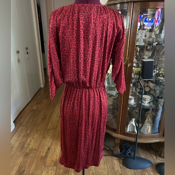 Tucker Dress With Geometric Design - Picture 3 of 4